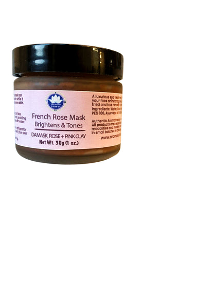 Anti Aging French Rose Clay Mask + Rose Flowers