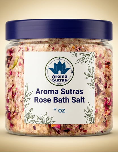 Luxury Rose Bath Salt | Organic Spa Soak | Aroma Sutras