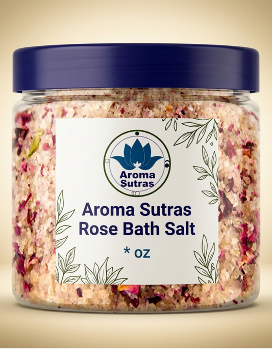 Luxury Rose Bath Salt | Organic Spa Soak | Aroma Sutras