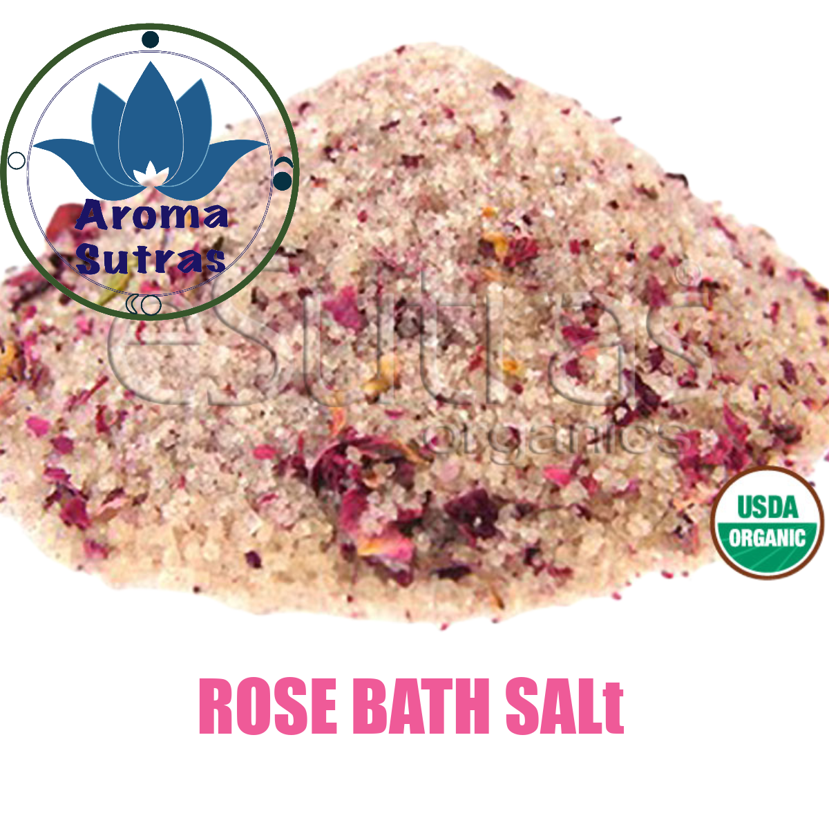 Luxury Rose Bath Salt | Organic Spa Soak | Aroma Sutras