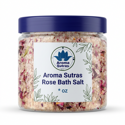 Luxury Rose Bath Salt | Organic Spa Soak | Aroma Sutras
