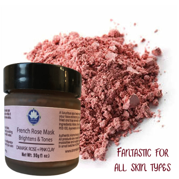 Anti Aging French Rose Clay Mask + Rose Flowers