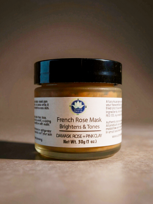 Anti Aging French Rose Clay Mask + Rose Flowers