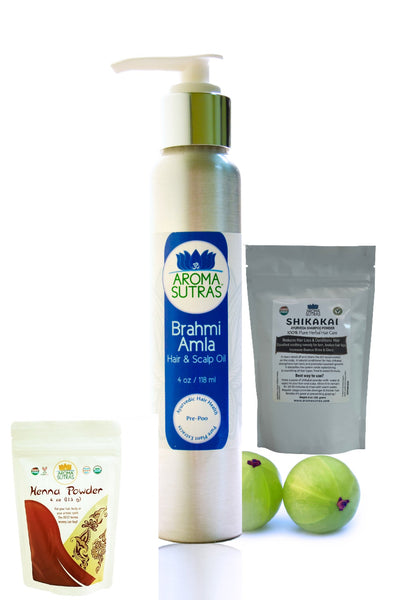 Ultimate Herbal Hair Care: Shikakai, Henna, Brahmi Hair Oil
